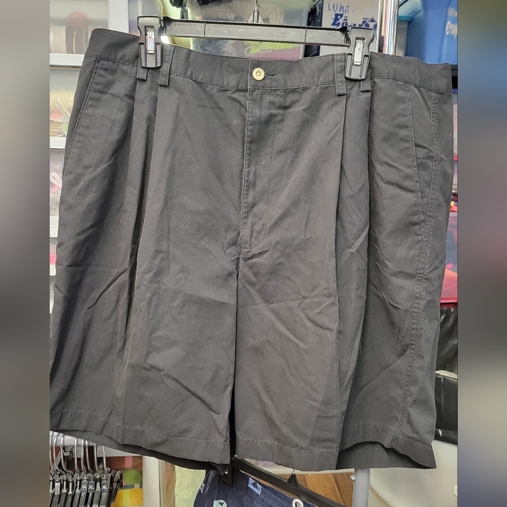 Greg Norman Cargo W40 Black Shorts 9" Inseam Vintage 1990s